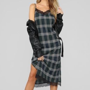 Plaid Slip Dress